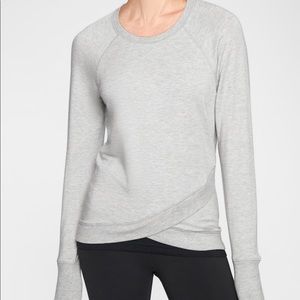 ATHLETA- Criss Cross Sweatshirt- M- Light grey